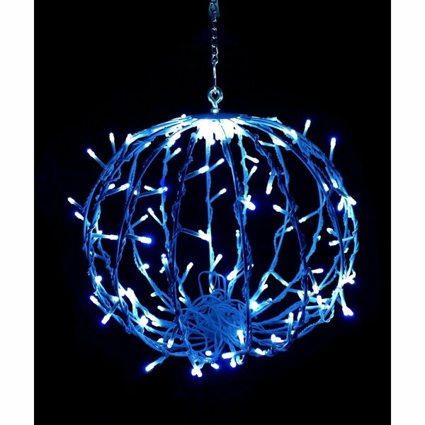 Queens Of Christmas 12 in. LED Sphere Lights, Blue - 120 Count S-120SPH-BL-12